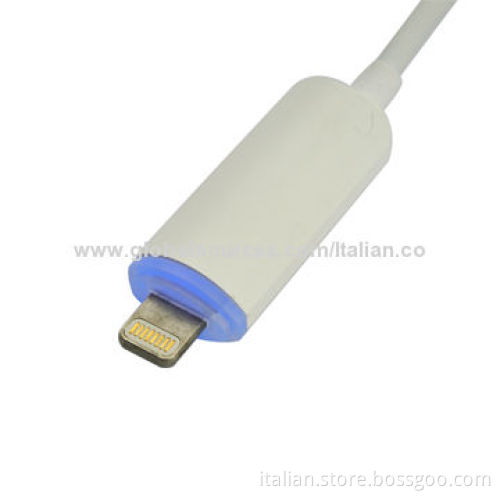 LED light USB data and charging cable for iPhone 5